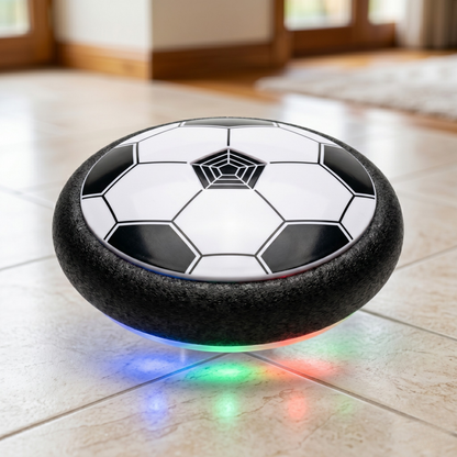 GlowBall Pro™ – Pelota Hover de Fútbol con LED Multicolor | Segura para Interiores, Estimula el Movimiento y la Coordinación