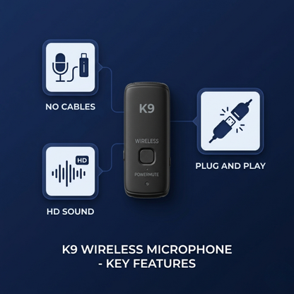 ClearVox™ – Micrófono Inalámbrico para Creadores | Sin Cables, Reducción de Ruido, Ideal para Lives, y Grabaciones